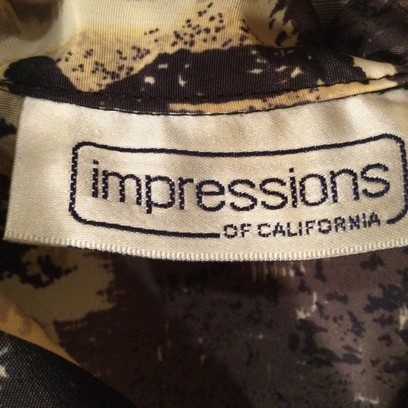 Impressions of California brown and beige pattern Blouse - Picture 2 of 7